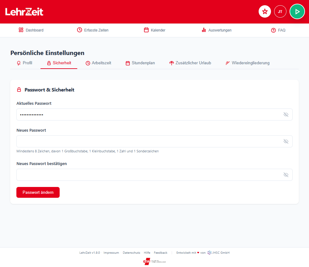Persönliches Profil